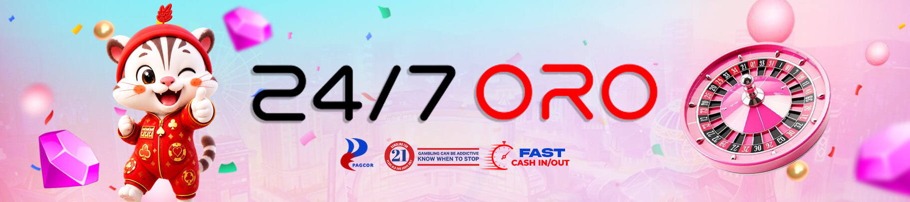 Sign-up banner inviting new users to create a 247ORO Casino account